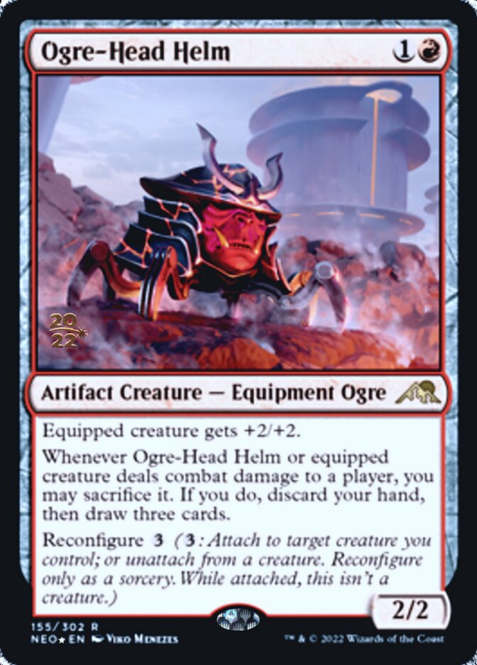 Ogre-Head Helm [Kamigawa: Neon Dynasty Prerelease Promos] | Impulse Games and Hobbies