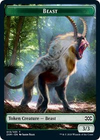Beast // Treasure Double-sided Token [Double Masters Tokens] | Impulse Games and Hobbies