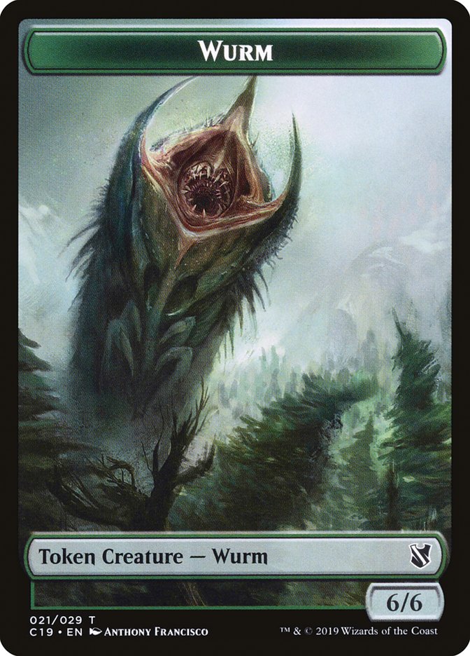 Beast (013) // Wurm Double-Sided Token [Commander 2019 Tokens] | Impulse Games and Hobbies