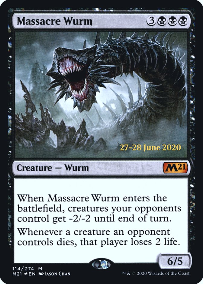 Massacre Wurm  [Core Set 2021 Prerelease Promos] | Impulse Games and Hobbies