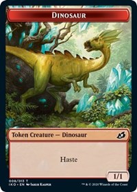 Dinosaur // Human Soldier (003) Double-sided Token [Ikoria: Lair of Behemoths Tokens] | Impulse Games and Hobbies