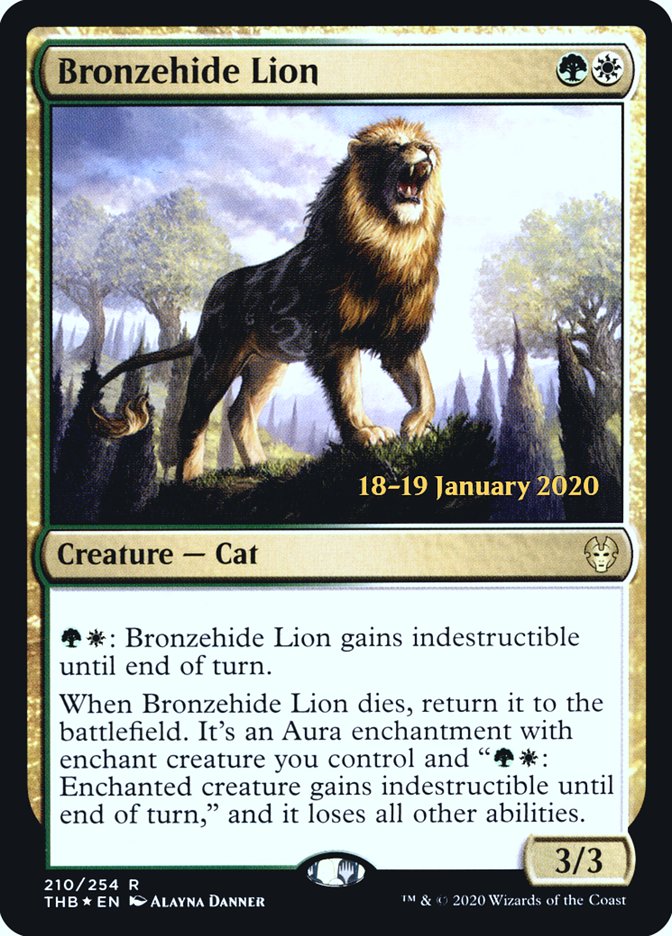 Bronzehide Lion [Theros Beyond Death Prerelease Promos] | Impulse Games and Hobbies