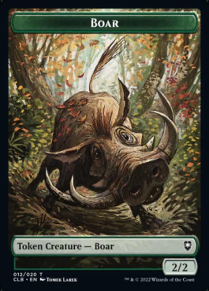 Treasure // Boar Double-sided Token [Commander Legends: Battle for Baldur's Gate Tokens] | Impulse Games and Hobbies