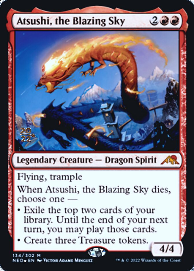 Atsushi, the Blazing Sky [Kamigawa: Neon Dynasty Prerelease Promos] | Impulse Games and Hobbies