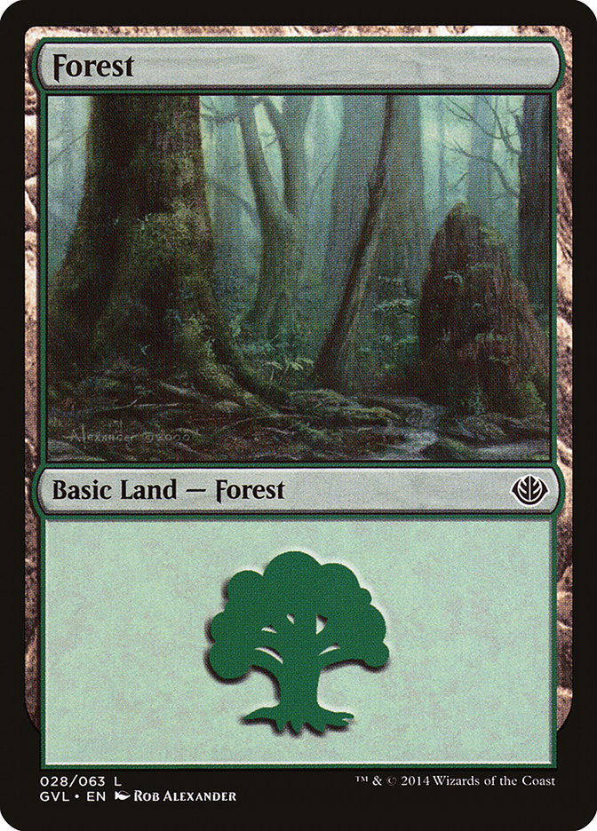 Forest (28) (Garruk vs. Liliana) [Duel Decks Anthology] | Impulse Games and Hobbies