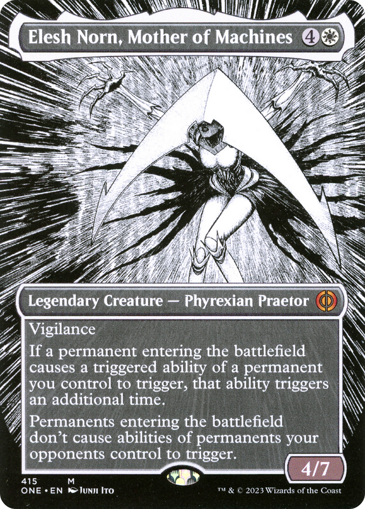 Elesh Norn, Mother of Machines (Borderless Manga) [Phyrexia: All Will Be One] | Impulse Games and Hobbies