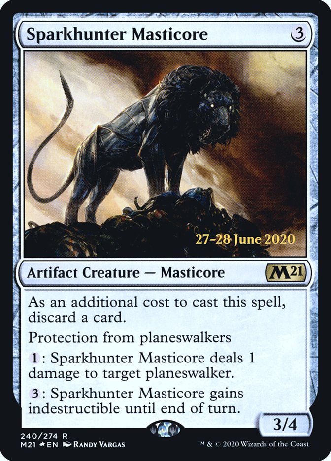 Sparkhunter Masticore  [Core Set 2021 Prerelease Promos] | Impulse Games and Hobbies