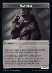 Manifest // Copy Double-sided Token [Streets of New Capenna Commander Tokens] | Impulse Games and Hobbies