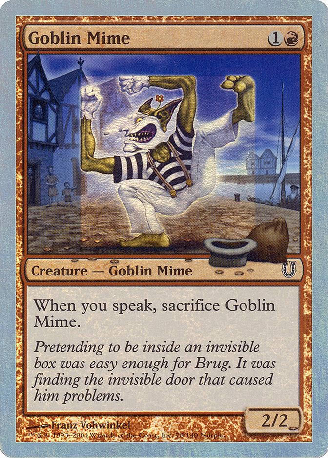 Goblin Mime (Alternate Foil) [Unhinged] | Impulse Games and Hobbies