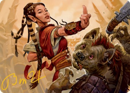 Half-Elf Monk Art Card (Gold-Stamped Signature) [Dungeons & Dragons: Adventures in the Forgotten Realms Art Series] | Impulse Games and Hobbies