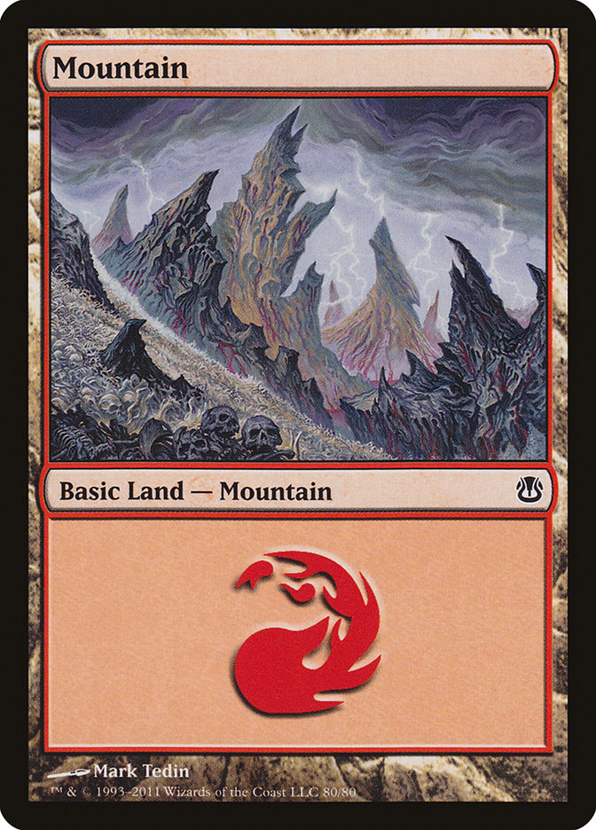 Mountain (80) [Duel Decks: Ajani vs. Nicol Bolas] | Impulse Games and Hobbies