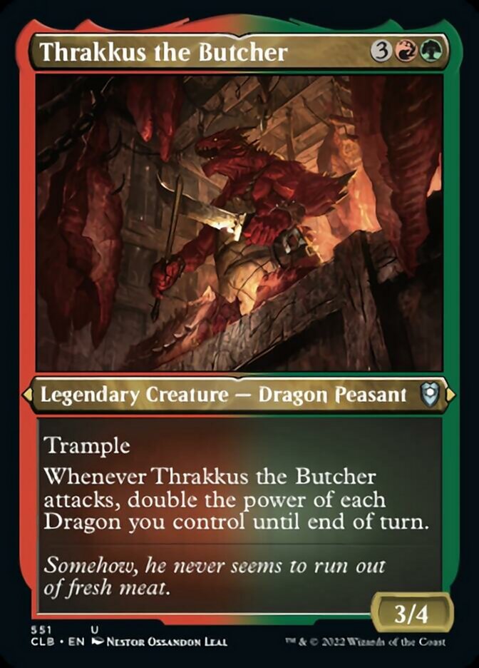 Thrakkus the Butcher (Foil Etched) [Commander Legends: Battle for Baldur's Gate] | Impulse Games and Hobbies