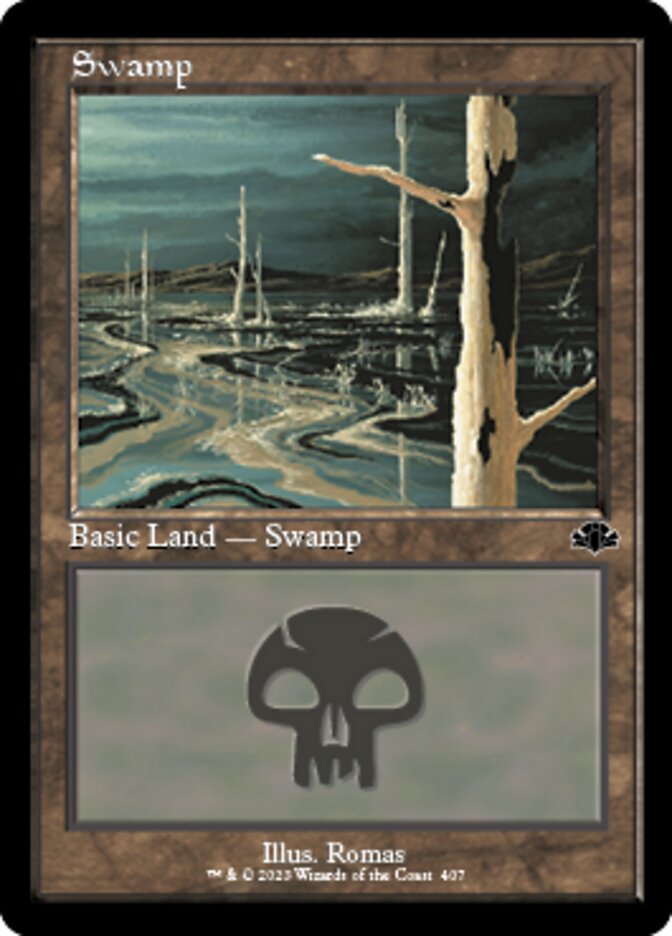 Swamp (407) (Retro) [Dominaria Remastered] | Impulse Games and Hobbies