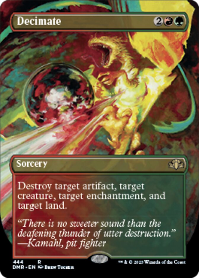 Decimate (Borderless Alternate Art) [Dominaria Remastered] | Impulse Games and Hobbies