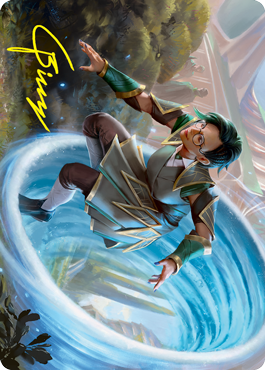 Vortex Runner Art Card (Gold-Stamped Signature) [Strixhaven: School of Mages Art Series] | Impulse Games and Hobbies