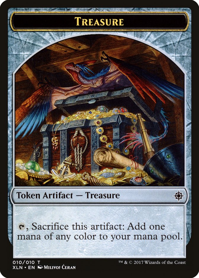 Treasure (010/010) [Ixalan Tokens] | Impulse Games and Hobbies