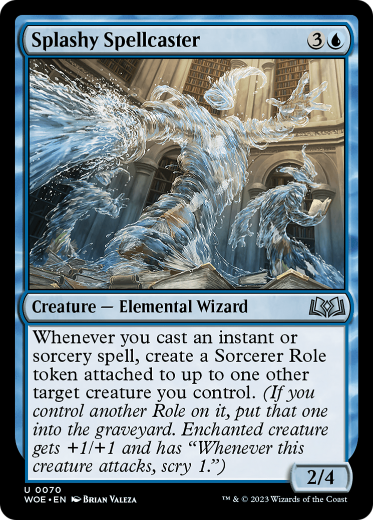 Splashy Spellcaster [Wilds of Eldraine] | Impulse Games and Hobbies