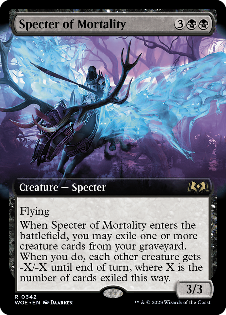 Specter of Mortality (Extended Art) [Wilds of Eldraine] | Impulse Games and Hobbies