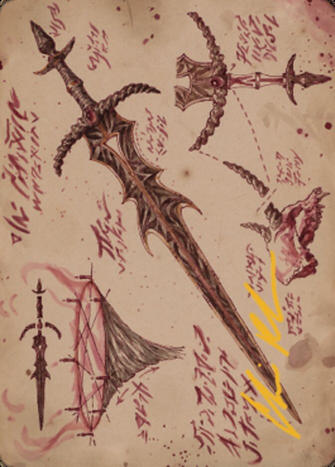 Blackblade Reforged Art Card (Gold-Stamped Signature) [The Brothers' War Art Series] | Impulse Games and Hobbies