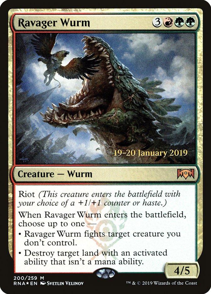 Ravager Wurm [Ravnica Allegiance Prerelease Promos] | Impulse Games and Hobbies