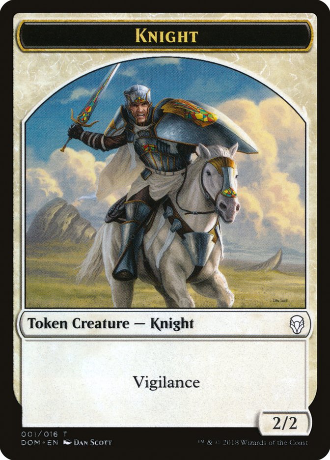 Knight (001/016) [Dominaria Tokens] | Impulse Games and Hobbies