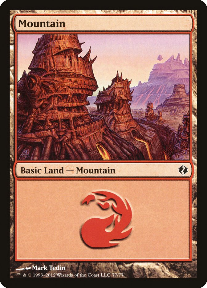 Mountain (77) [Duel Decks: Venser vs. Koth] | Impulse Games and Hobbies