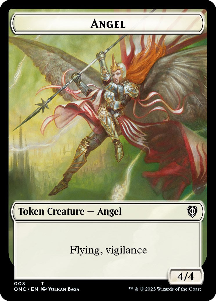 Soldier (008) // Angel Double-Sided Token [Phyrexia: All Will Be One Commander Tokens] | Impulse Games and Hobbies