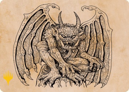 Cloister Gargoyle (Showcase) Art Card (Gold-Stamped Signature) [Dungeons & Dragons: Adventures in the Forgotten Realms Art Series] | Impulse Games and Hobbies