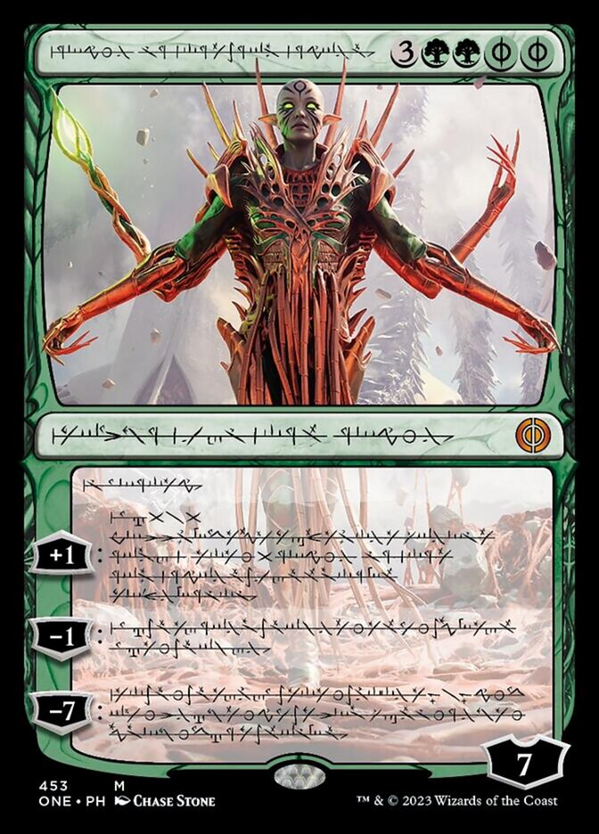 Nissa, Ascended Animist (Phyrexian Step-and-Compleat Foil) [Phyrexia: All Will Be One] | Impulse Games and Hobbies