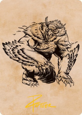 Owlbear (Showcase) Art Card (Gold-Stamped Signature) [Dungeons & Dragons: Adventures in the Forgotten Realms Art Series] | Impulse Games and Hobbies