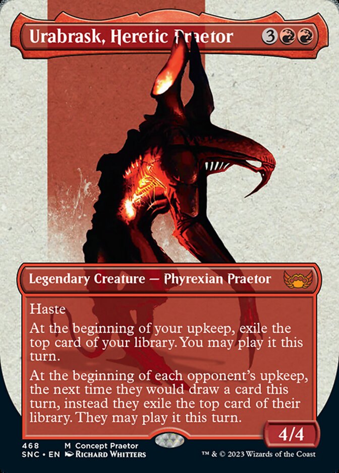 Urabrask, Heretic Praetor (Borderless Concept Praetors) [Phyrexia: All Will Be One] | Impulse Games and Hobbies