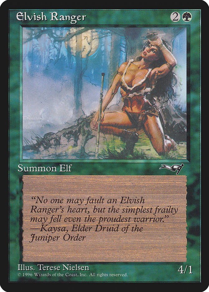 Elvish Ranger (Moon Background) [Alliances] | Impulse Games and Hobbies