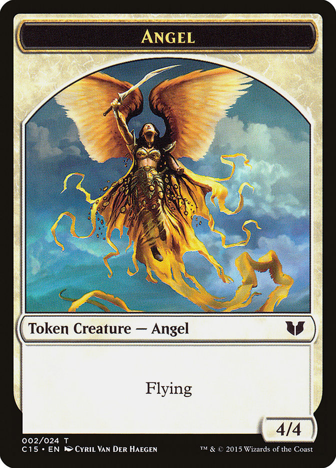 Angel // Knight (005) Double-Sided Token [Commander 2015 Tokens] | Impulse Games and Hobbies