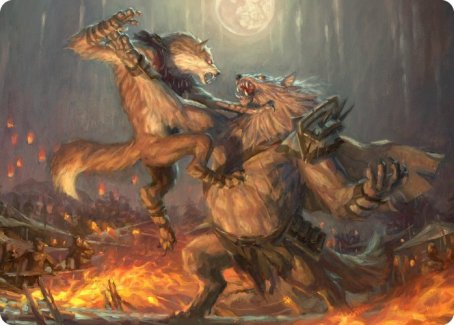 Duel for Dominance Art Card [Innistrad: Midnight Hunt Art Series] | Impulse Games and Hobbies