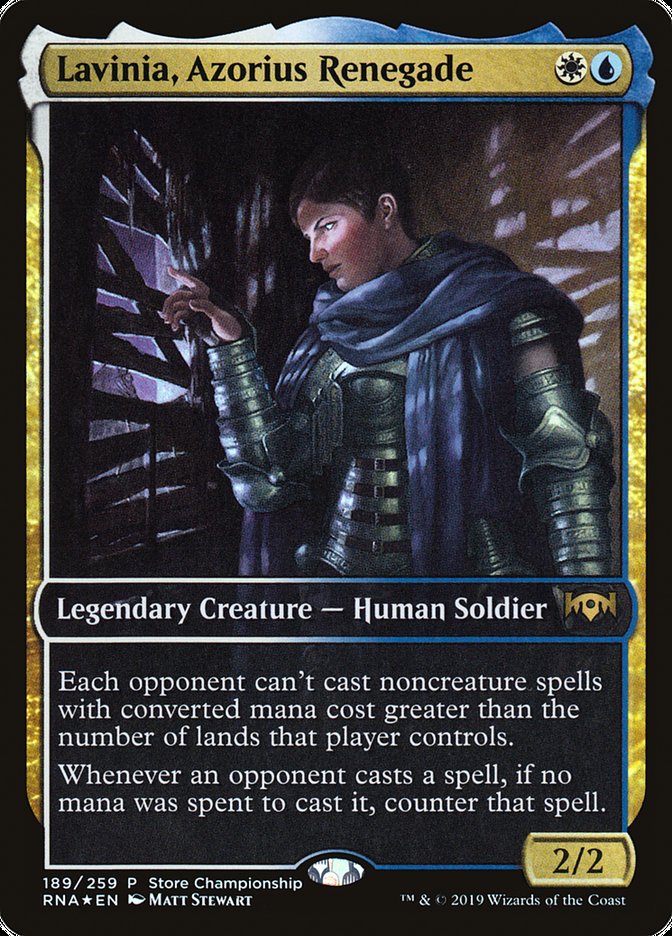 Lavinia, Azorius Renegade (Store Championship) (Full Art) [Ravnica Allegiance Promos] | Impulse Games and Hobbies