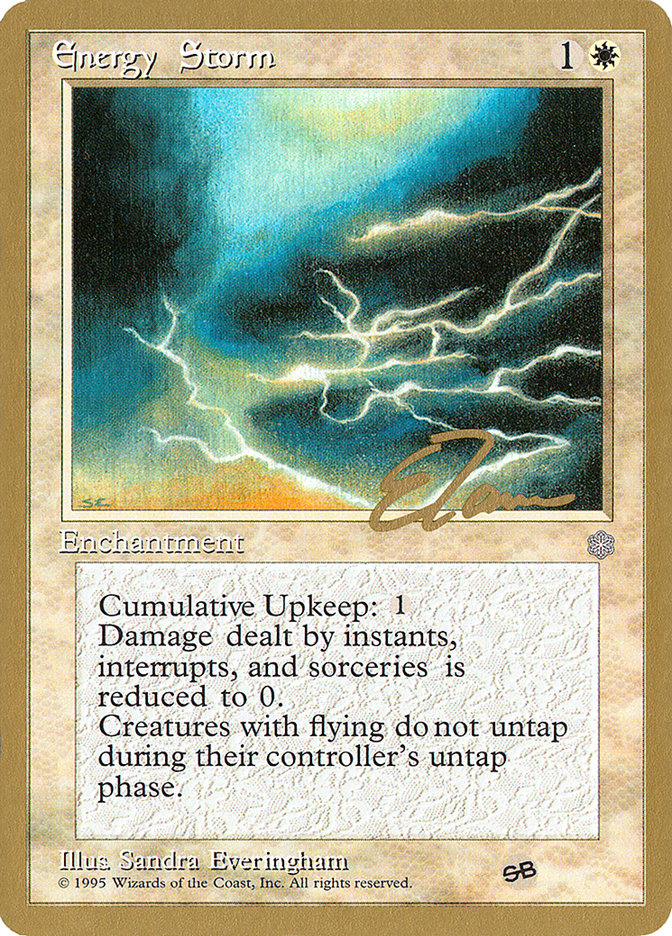 Energy Storm (Eric Tam) (SB) [Pro Tour Collector Set] | Impulse Games and Hobbies