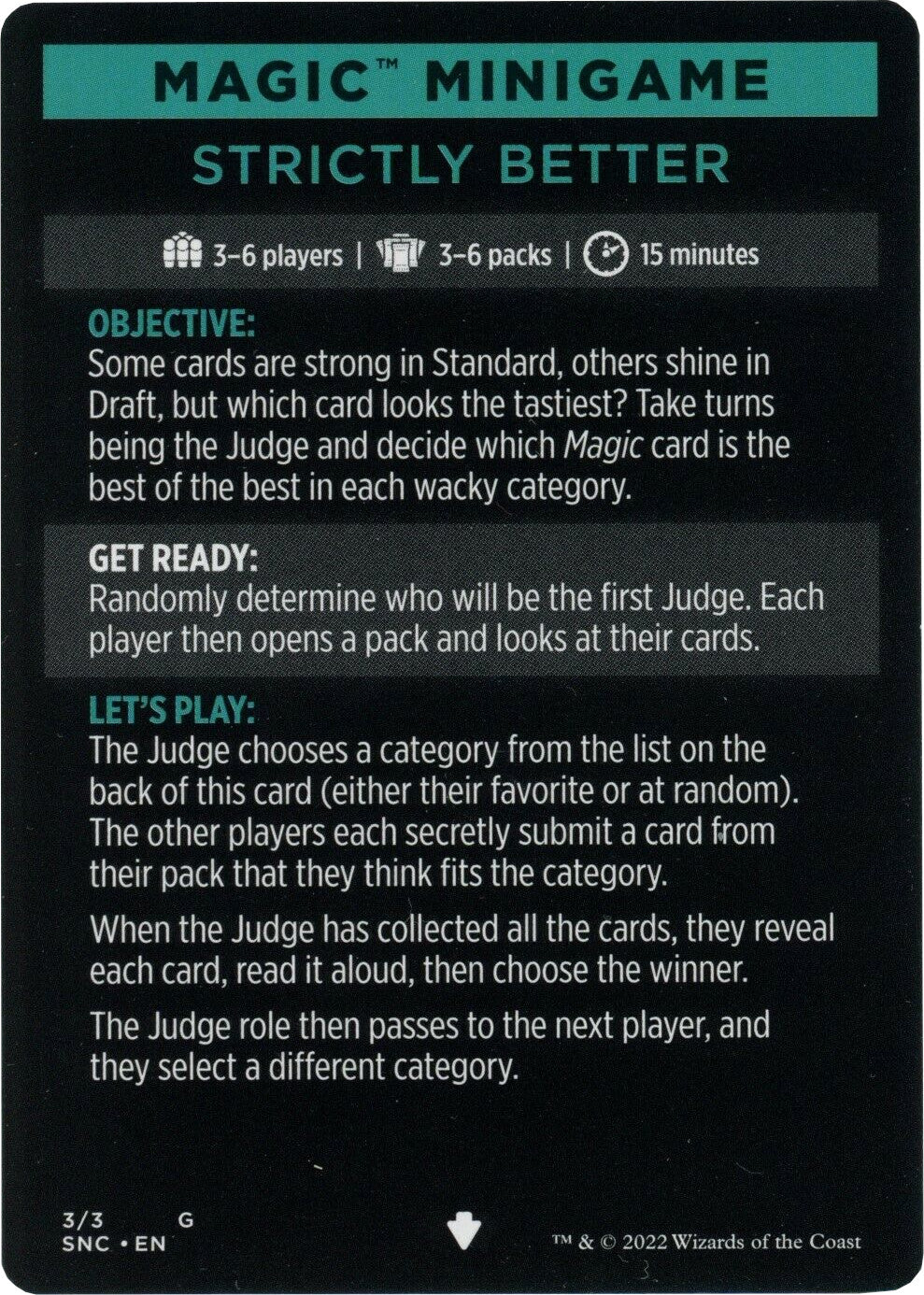 Strictly Better (Magic Minigame) [Streets of New Capenna Minigame] | Impulse Games and Hobbies