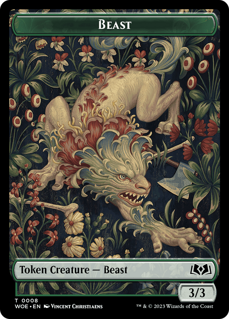 Beast Token [Wilds of Eldraine Tokens] | Impulse Games and Hobbies