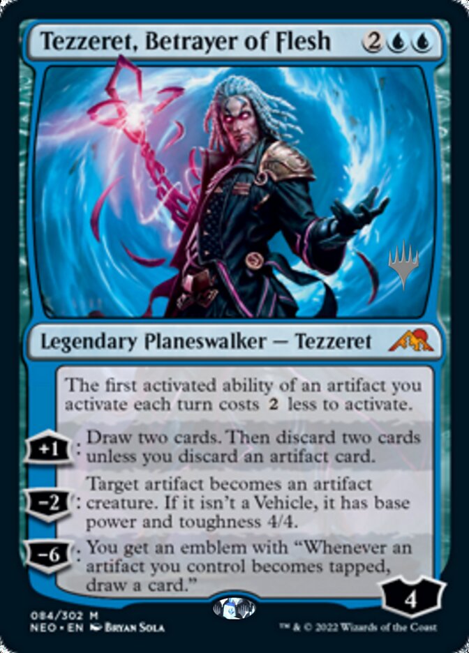 Tezzeret, Betrayer of Flesh (Promo Pack) [Kamigawa: Neon Dynasty Promos] | Impulse Games and Hobbies