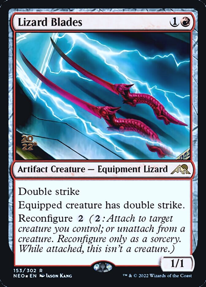 Lizard Blades [Kamigawa: Neon Dynasty Prerelease Promos] | Impulse Games and Hobbies