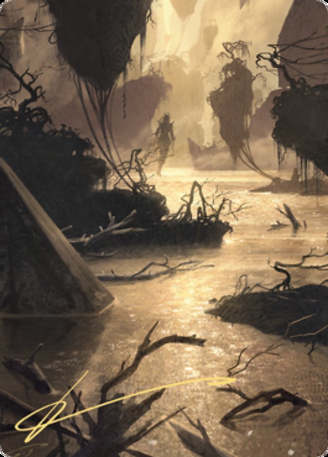 Murkwater Pathway Art Card (Gold-Stamped Signature) [Zendikar Rising Art Series] | Impulse Games and Hobbies