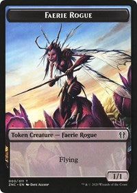 Faerie Rogue // Goblin Rogue Double-sided Token [Commander: Zendikar Rising Tokens] | Impulse Games and Hobbies