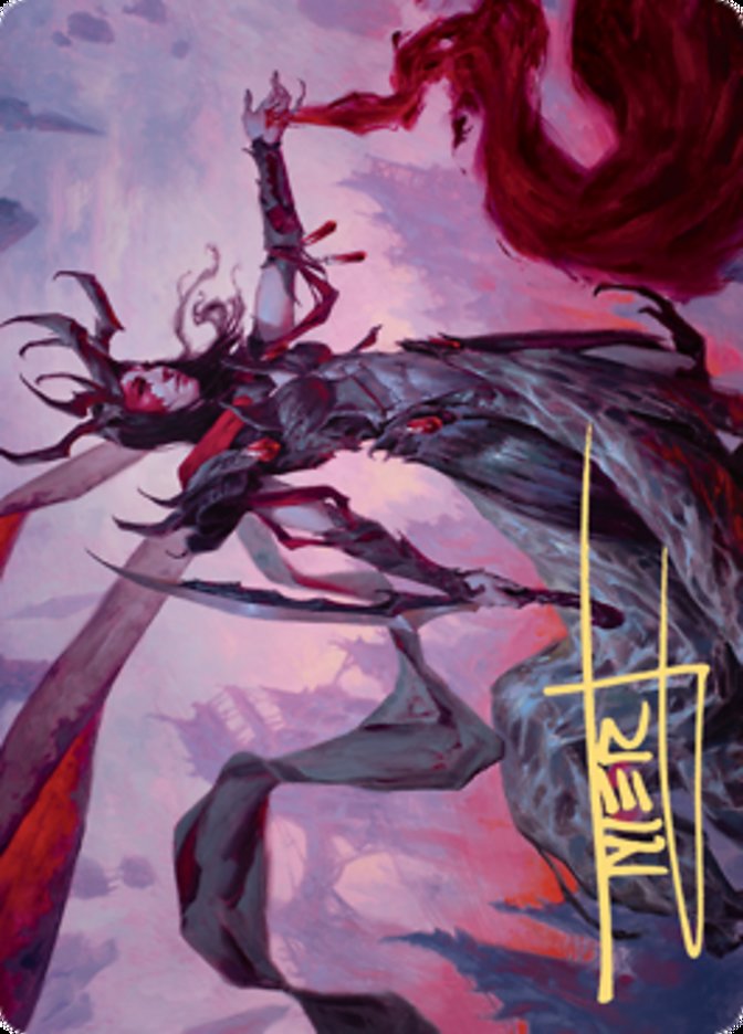 Drana, the Last Bloodchief Art Card (Gold-Stamped Signature) [Zendikar Rising Art Series] | Impulse Games and Hobbies