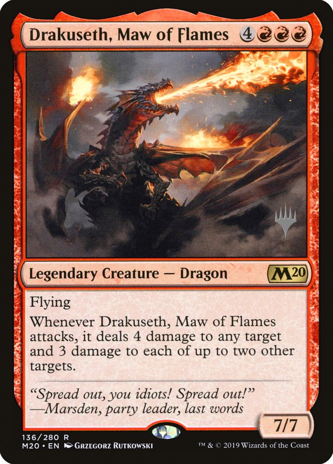 Drakuseth, Maw of Flames (Promo Pack) [Core Set 2020 Promos] | Impulse Games and Hobbies