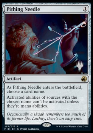 Pithing Needle (Promo Pack) [Innistrad: Midnight Hunt Promos] | Impulse Games and Hobbies