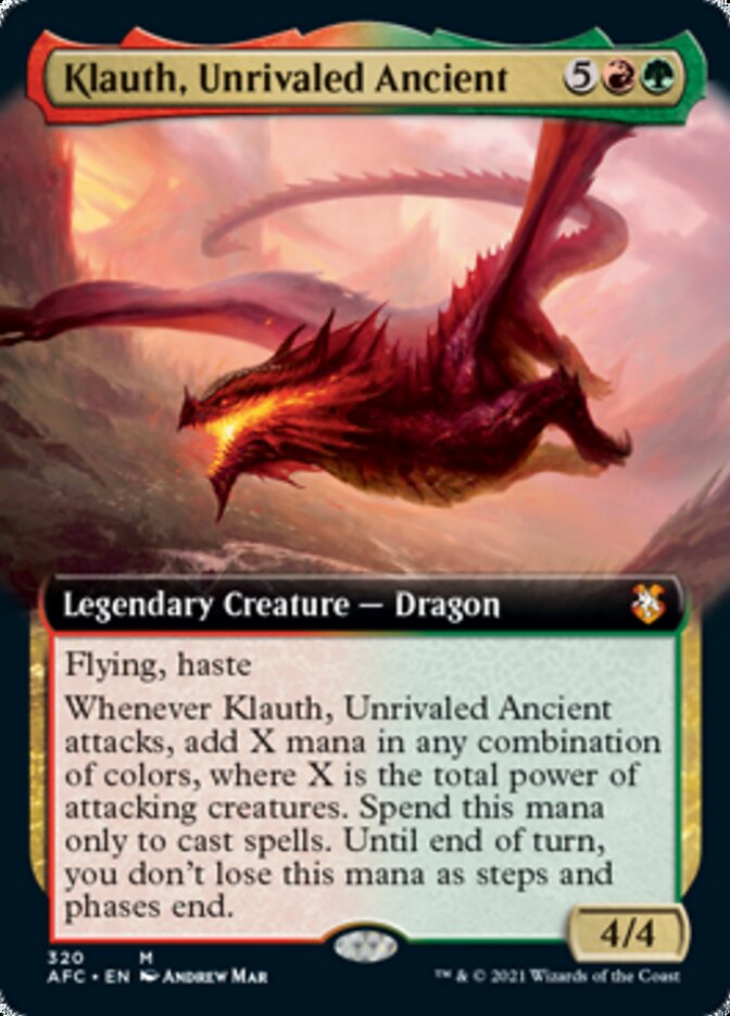 Klauth, Unrivaled Ancient (Extended) [Dungeons & Dragons: Adventures in the Forgotten Realms Commander] | Impulse Games and Hobbies