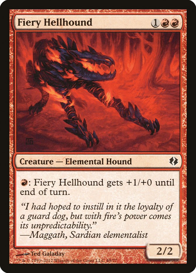 Fiery Hellhound [Duel Decks: Venser vs. Koth] | Impulse Games and Hobbies