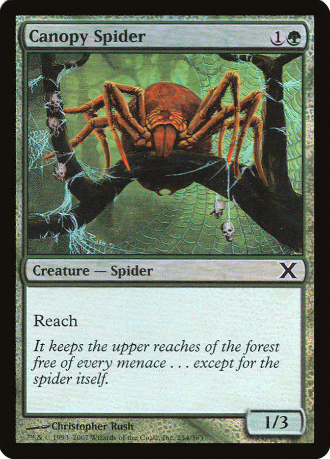 Canopy Spider (Premium Foil) [Tenth Edition] | Impulse Games and Hobbies