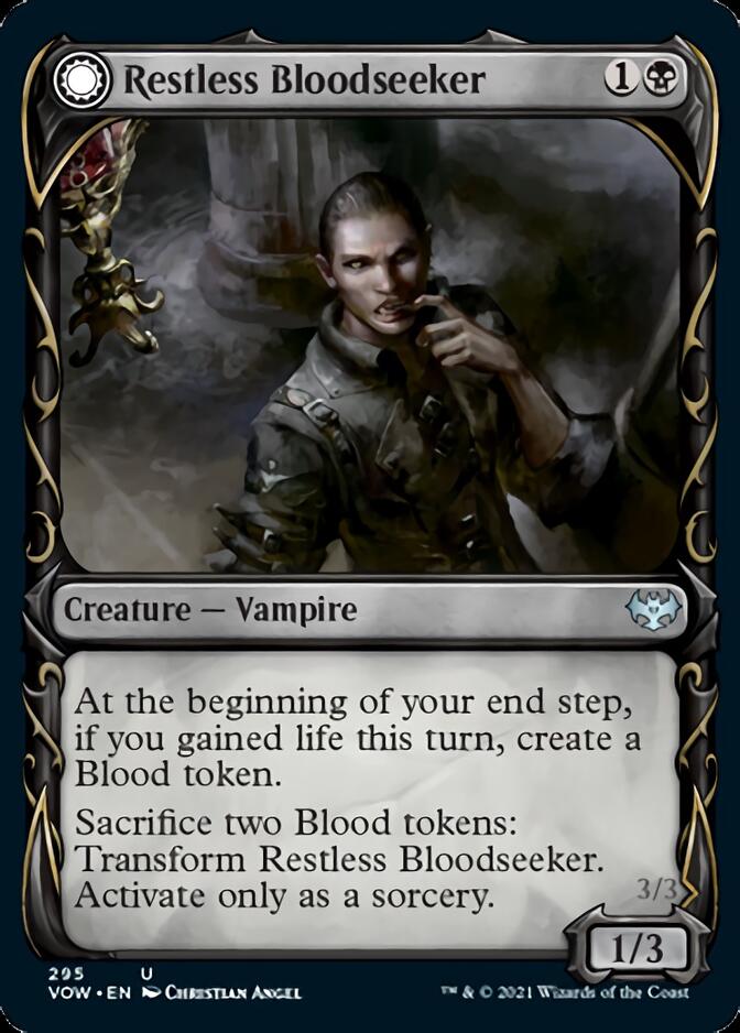 Restless Bloodseeker // Bloodsoaked Reveler (Showcase Fang Frame) [Innistrad: Crimson Vow] | Impulse Games and Hobbies