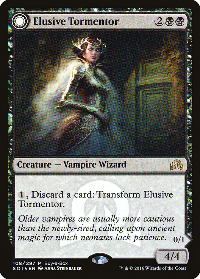 Elusive Tormentor // Insidious Mist (Buy-A-Box) [Shadows over Innistrad Promos] | Impulse Games and Hobbies